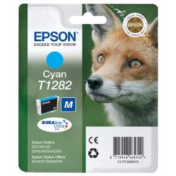 Epson Fox T1282 DURABrite Ultra Ink, Ink Cartridge, Cyan Single Pack, C13T12824010